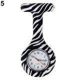 Arabic Numerals Round Dial Silicone Nurses Brooch Tunic Fob Pocket Watch