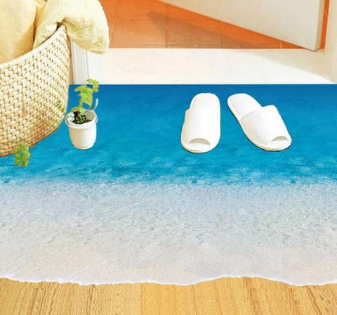 Hot Sale 2016 Beach Floor Adhered Waterproof Removable wall stickers home decor 3d wall sticker XT