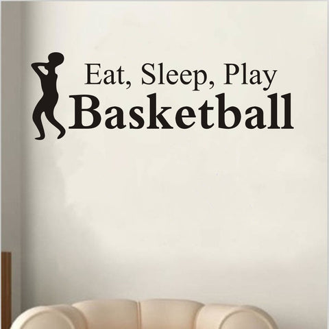 Play Basketball Letter Decal Wall Decor Sticker Room Sports Wall Sticker