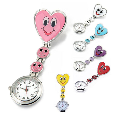 Hot Sales Nurse Pocket watch  Lovely Heart  Smile Face With Medical Nurses  Fashion Quartz Watches  LXH