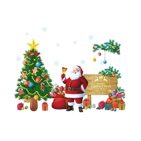 Christmas Wall Stickers - Santa Claus Decorations