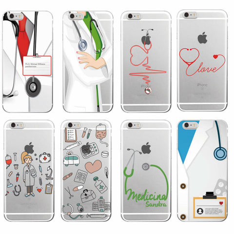 Nurse Medical Medicine Health Heart Soft TPU Phone Case Cover Coque Fundas For iPhone 7 7Plus 6 6S 6Plus 5 5S SE 8 8Plus X