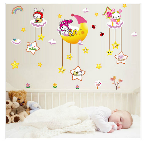 wall stickers home decor Cartoon Children Wall Stickers Children Bedroom Decoration wall stickers for kids rooms