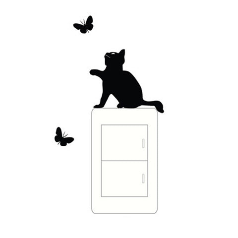 wall switch stickers cat vinyl switch stickers decal Wall Stickers for Kids Rooms stickers muraux