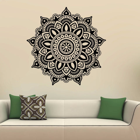 Mandala Flower Indian Bedroom Wall Decal Art Stickers Mural Home Vinyl Family wall stickers home decor