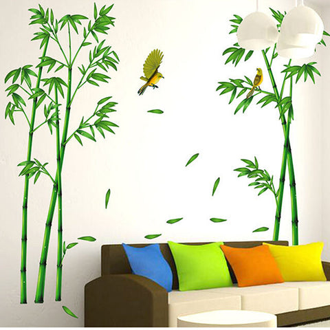 Deep Bamboo Forest 3D Wall Stickers Romance Decoration Wall Home Decor DIY wall stickers home decor
