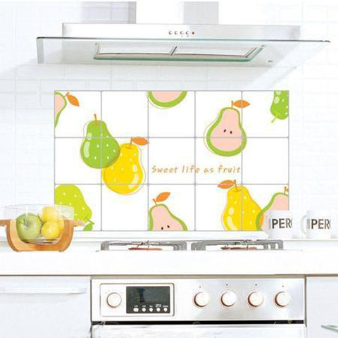 kitchen wall stickers Removable DIY Kitchen Decor House Decals Aluminum Foil Wall Sticker