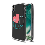 DIFFRBEAUTY Doctor Nurse Heart Beat Phone Case Coque for iPhone 6 7 5S 6plus for Samsung A J5 Soft Silicone Clear TPU Back Cover