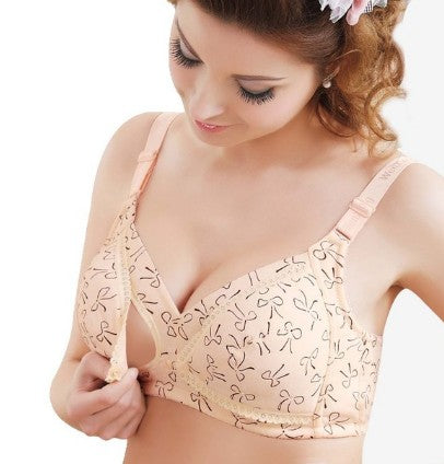 Women's Pregnant Women's Feeding Bra Front Open Cup Gathered