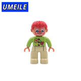 UMEILE Original City Series Policeman/Thief/Doctor/Nurse Figure Large Particle Building Blocks Baby Toy Compatible with Duplo