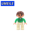 UMEILE Original City Series Policeman/Thief/Doctor/Nurse Figure Large Particle Building Blocks Baby Toy Compatible with Duplo