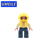 UMEILE Original City Series Policeman/Thief/Doctor/Nurse Figure Large Particle Building Blocks Baby Toy Compatible with Duplo